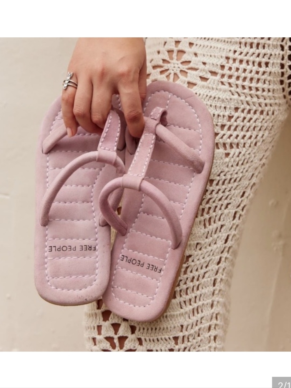 Free People Hadden Slide Sandals All Pink Women's Size 6.5